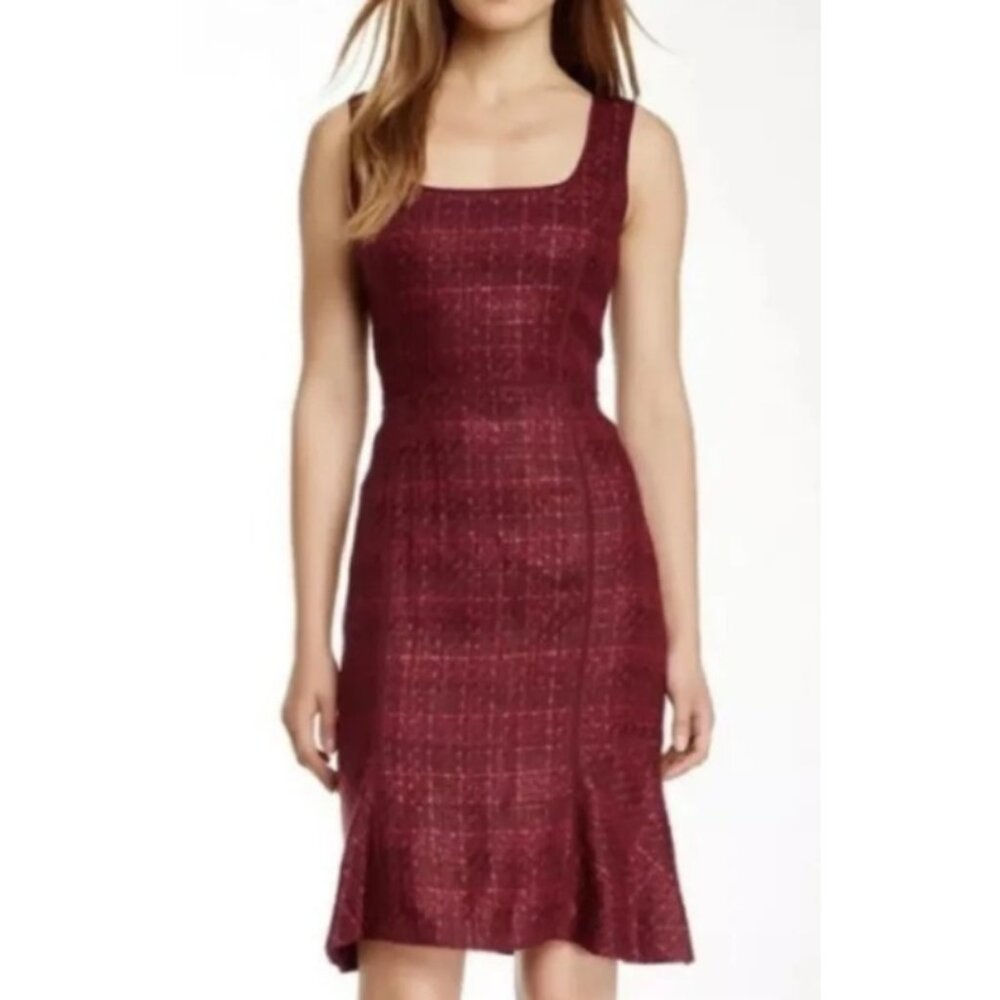 Tory Burch Drew Tweed Sheath Dress Womens 4